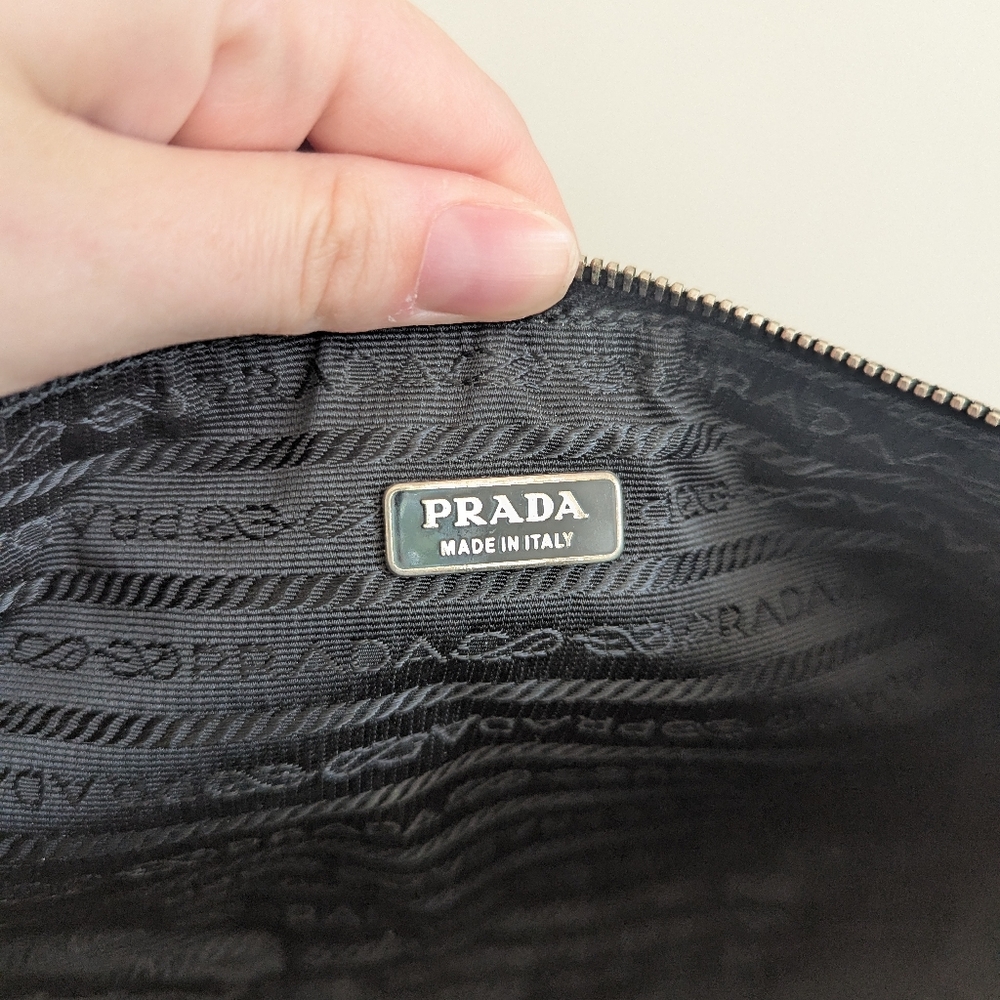 Prada Black Nylon Pochette Shoulder Bag - Picture 7 of 12